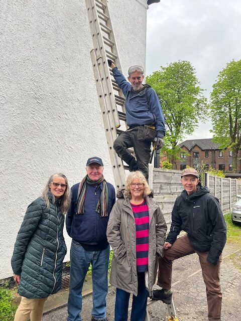 Members of South Manchester Swifts installing swift boxes